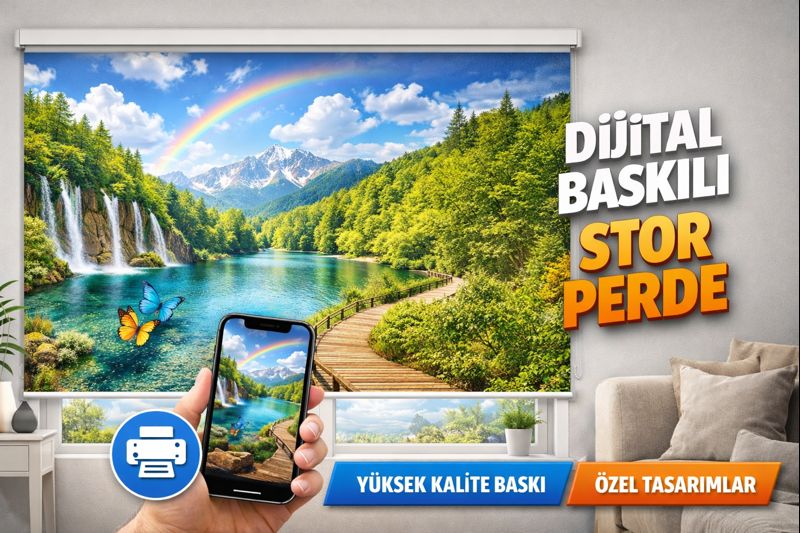 dijital baskılı stor perde